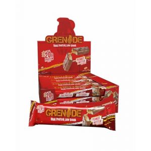 Grenade Barre Hyperprotéinée à Faible Teneur en Glucides - Peanut Nutter, 12 x 60 g (MEGA DEAL NUTRITION, neuf)