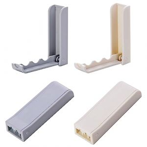 SWYSGS Crochet &agrave; capuche pliable, cintre de suspension fixation en plastique invisible cintre de suspension avec 4 pi&egrave;ces cintre de suspension (gris et beige) (SWYSGS, neuf)