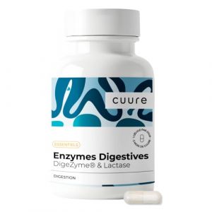Enzymes Digestives Brevetées - CUURE - Lactase et Bromelaine - 60 Jours - Digestion et Intolérance au Lait - Pure et 100% Végétale - Fabriqué en France (Cuure, neuf)