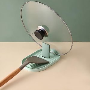 RICHDMI Repose Cuillere, Repose Cuill&egrave;re Cuisine, Support Couvercle Repose, Pose Ustensiles, Pour Cuisini&egrave;re, Porte Stensiles De Cuisine Pour Louches, Porte-Cuill&egrave;re Pour Cuisini&egrave;re (Vert) (Plantw, neuf)
