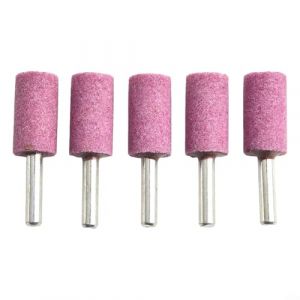 Comgooldool Lot de 5 meules cylindriques &agrave; tige de 6 mm pour outils rotatifs, corindon chrom&eacute;, diam&egrave;tre de la t&ecirc;te de 10 &agrave; 35 mm, pour m&eacute;tal, bois, jade polissage et meulage (6 x 30) (experiencegoods, neuf)