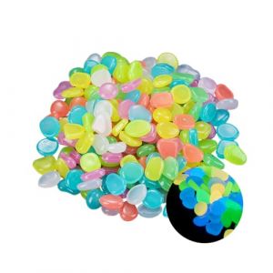 SanKristo 200 Pi&egrave;ces Galet Lumineux Cailloux, Lumineux Pierres Artificiels pour D&eacute;corations de Jardin, Petits Lumineuse Exterieur D&eacute;coratives pour DIY, Aquariums, Jardin, Les All&eacute;es (O&Uuml; ESTFOXGG, neuf)