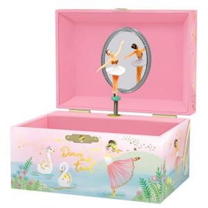 Boîte à Bijoux Musicale Ballerine pour Filles - Boîte à Musique Danseuse pour Enfants avec Miroir, Cadeaux d'Anniversaire pour Petites Filles, Boîtes à Bijoux, 15,2 x 11,8 x 8,9 cm - 3-10 ans, Rose (Giggle & Honey, neuf)