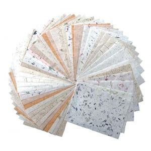 Lot de 50 feuille A4 fines soie naturelle avec feuilles de riz et paille de mûrier pour loisirs créatifs, origami, cartes et writing (MARKETUBUY, neuf)