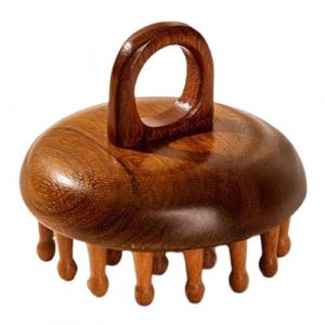 Peigne En Bois Masseur En Cuir Chevelu | MASSAGE BODY COMBAGE SANDALE - &Eacute;ponge NATURELLE 28 -TOOTH POUR SOINS DE CHEVEUX, OUTIL DE MASSAGE DU CORPS PORTABLE (Jiahu, neuf)