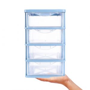 SAFIGLE Bo&icirc;tier de Rangement de Bureau Transparent &agrave; Plusieurs Tiroirs pour Fournitures Scolaires et Articles Divers, Plastique Robuste, pour Espace de Travail (Grand Di, neuf)
