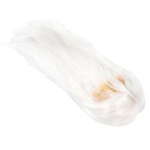 Gatuida Perruque Longue Droite Blanche Soie Synthétique Résistante Chaleur Perruque Cosplay Homme pour Costume Ancien Hanfu (Brandon Zou, neuf)