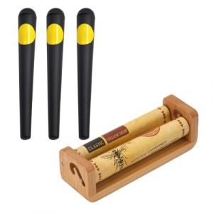 KEMUZ Rouleuse À Cigarette Et Rouleuse À Joint Professionnelle - Machine À Rouler Métal Premium Avec 3 Tubes Réutilisables - Pour Fumeurs, Facile À Utiliser À La Maison Ou En Voyage (WEIWEIHAI, neuf)