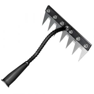5/6/7/8 Dents Rateau De D&eacute;sherbage, Amovible Outil De R&acirc;teau De D&eacute;sherbage, R&acirc;teau D&eacute;sherbage Acier Robuste, Outillage De Jardin pour D&eacute;sherber/Ameublir/Semence (7 Dents) (CETUOBAI, neuf)