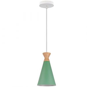 E27 Lustre Suspension &Eacute;clairage Luminaire Suspension LED Plafonnier Scandinave Moderne Style Simple pour Restaurant Salle &agrave; manger Decoratif Salon Cuisine (Vert) (Hongho, neuf)