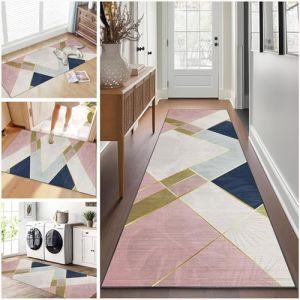 Tapis de Passage pour Couloir Long 50 x 90 cm Tapis Cuisine Devant Evier Antidérapant et Lavable Tapis de Couloir Long Moderne Absorbant Tapis d Entree Interieur Tapis de Porte pour Salon Chambre (xueleixinrzbhd, neuf)