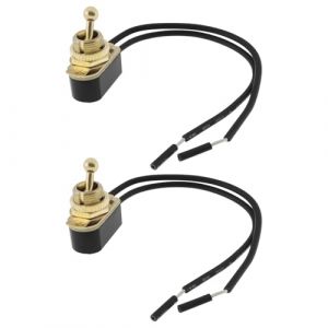 YINETTECH Lot de 2 Interrupteur &agrave; 2 Fils en Laiton 6 A 120 V Bascule Automatique Adapt&eacute; pour Voiture Camion Marine (E-NETTECH, neuf)