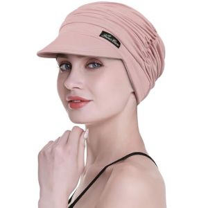 FocusCare Écharpes chimio douces pour femmes, casquette de baseball en bambou, turban pour perte de cheveux, Rose clair - AB, Taille unique (Beauty Turban, neuf)