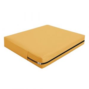 Housse Coussin Exterieur Impermeable, Housse Si&egrave;ge Canap&eacute; Protection Compl&egrave;te avec Fermeture &Eacute;clair, Amovibles Housse Assise Salon De Jardin Terrasse Caravane (Mango Yellow,60&times;55&times;10cm) (YUNDU, neuf)