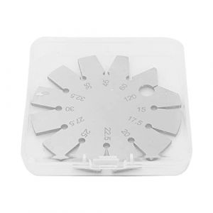 Jauge D'angle de Biseau en Acier Inoxydable Bords Obliques Rapporteur D'angle de Forme Ronde 15-120 Degr&eacute;s pour Mesurer L'angle du Couteau (Kerindas, neuf)