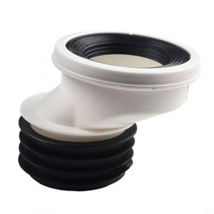 Buse d'évacuation droite en PVC, raccord WC, joint en caoutchouc (C) (whychstore, neuf)