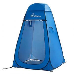 WolfWise Tente de Coiffeuse pour Douche, intimit&eacute;, Camping, Plage, Toilettes, Tente Pop-up pour vestiaire, Sac &agrave; Dos, abri ext&eacute;rieur Bleu (TonorDirect FR, neuf)