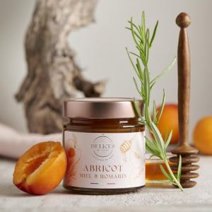Ô Délices de Lucas – Confiture Abricot, Miel de Forêt & Romarin 60% Fruits – Artisanale et Fabriquée en France – Pot en Verre 230 g – Gastronomie Française (Délices de Lucas, neuf)