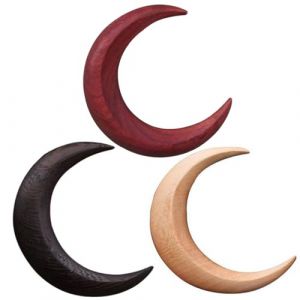 VILLFUL 3 pi&egrave;ces &Eacute;pingles Cheveux Bois Forme Croissant Lune pour Femmes Outil Coiffure Cr&eacute;atif pour Chignons et Tresses Accessoires D&eacute;coratifs R&eacute;sistants et &Eacute;l&eacute;gants (WANHALA, neuf)