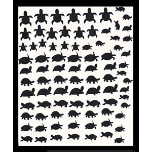Tortue Tortoise Collections (Turtle Tortoise Peel And Stick Nail Stickers Black) (Kaz Creations, neuf)