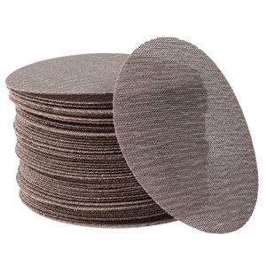 UPWOOD Lot de 50 Disques Abrasifs Maille 125mm (5 Pouces) Grain 180 Crochet et Boucle, Sans Poussi&egrave;re, Anti-blocage, Pour Carrosserie, Bois, M&eacute;tal, Plastique, Peinture, Compatible Meuleuses 125mm (Upwood, neuf)