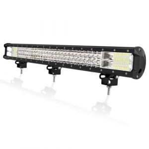 PICAA 72cm 28 Pouces 396W Barre LED 4x4, Trois Rangées Barre Lumineuse LED Voiture, 6000K Blanc Rampe LED pour Camion Offroad SUV Tracteur 12V 24V (Yuanpin-EU, neuf)