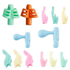 Luckwaii Guide Doigts Ecriture Enfant Porte-Crayons pour Enfants, 13 Pièces Aide Ecriture Enfant D'aide à L'écriture pour Enfants, Aide Écriture Guide Doigt Grip Crayon pour Enfants (jianhangxiaodian, neuf)