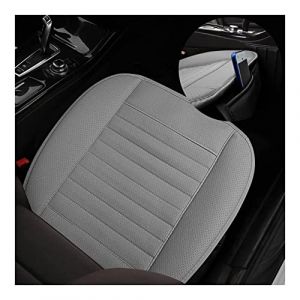 CGEAMDY Coussin Voiture Siege, Coussin Siège Avant en Cuir de Voiture, Protection Siege Voiture, Antidérapant, Doux, Respirant, Housse de Siège de Voiture en Charbon de Bambou (Gris) (CGE Auto, neuf)