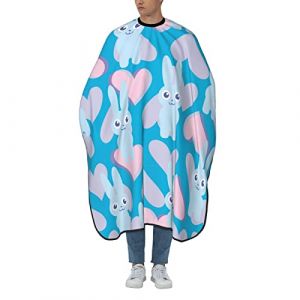 Cape De Coiffure Lapin Mignon Cape De Salon De Coiffure Perm&eacute;able &Agrave; L'Air R&eacute;glable Tablier De Barbier, Pour Adultes, Femme, Le Dyeing, 140x168cm (liuziyuan, neuf)