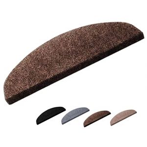 Marchettes d'escalier adh&eacute;sives | Confort & s&eacute;curit&eacute; | quantit&eacute;, Couleur et Dimensions au Choix | Installation Facile et Rapide | MadeInNature&reg; (Marron, 18 marchettes) (cit&eacute; de la d&eacute;co, neuf)