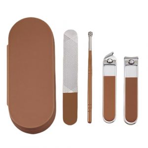 Lot de 4 coupe-ongles coudés avec lime à ongles en acier inoxydable facile à utiliser pour adultes et personnes âgées (KAIlaicia, neuf)