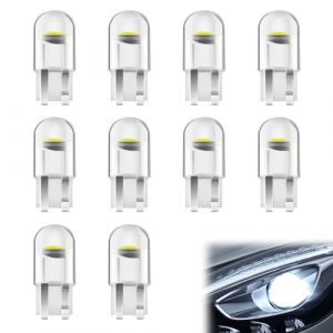 10 Pieces Ampoules de Remplacement pour Voiture, Ampoule W5W, Ampoules LED W5W T10 12V, Ampoule LED T10, Veilleuse LED Voiture, Ampoule LED Voiture, Éclairage Intérieur de Voiture (WeiLingYuanHui, neuf)