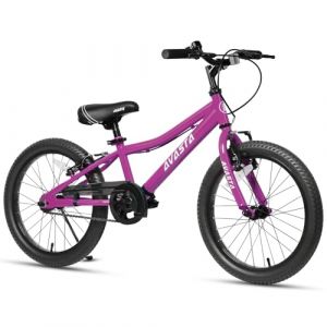 AVASTA Vélo Enfant 20 Pouces pour 6 7 8 9 10 Ans Grands garçons Filles Adolescentes avec Double Freins à Main & béquille de Kick et siège réglable, Rose (BikeJune-EU, neuf)