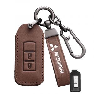 DJJNHF Coque Cl&eacute; de Voiture pour Mitsubishi Eclipse Cross 2018-2023, Accessoire Clef de Voiture, &Eacute;tui de Protection pour Cl&eacute; de Silicone Souple,Brown-C (DATONGSHIPINGCHENGQUMEIYIJIABAIHUODIANGERENDUZI, neuf)