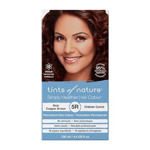 Tints of Nature 5R Rich Copper Brown Permanent Hair Dye, Coloration Capillaire Permanente, Nourrit les Cheveux et Couvre les Cheveux Gris, Sans Ammoniac, Ch&acirc;tain Cuivr&eacute; Fonc&eacute; 130 ml (Solretail LTD, neuf)