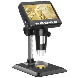 Microscope numérique, Microscope Ashfly à écran IPS de avec 8 LEDs Ajustables, Microscopeelectronique 1080P, Grossissement 50-500x, Compatible avec Les Systèmes MacOS et Windows (Judiantech, neuf)