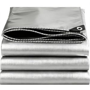 EEATUZTL B&acirc;che Imperm&eacute;able, B&acirc;che de Protection en Poly&eacute;thyl&egrave;ne, UV R&eacute;sistant Bache Camion, Pergola, Serre, Baches Imperm&eacute;ables pour Exterieur, Jardin, Tonnelle, Camping, Meubles, Argent-6x12m (Chang wan ze, neuf)