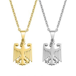 SOVYTH Collier Aigle F&eacute;d&eacute;ral Allemand, Acier Inoxydable, Longueur 40-50 cm, Pendentif Aigle F&eacute;d&eacute;ral (MARK & BRANDS SHOP, neuf)