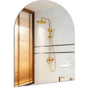 JMITHA Miroir Mural Adhesif Arqu&eacute; Miroir Autocollant Miroir Adh&eacute;sif 40 x 30 cm &agrave; Coller Miroirs D&eacute;coratifs Incassables en Acrylique Porte Chambre Salle de Bain Entree Salon (Jmitha, neuf)