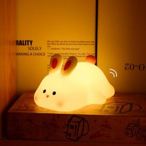 LOVERUIS Veilleuse Enfants, 7 couleurs Lampe de Nuit Bébé Veilleuse, Kawaii Veilleuse Déco Chambre Bébé Veilleuse Enfants Batterie, portable pour cadeau déco (Baleine) (Lapin) (Before Long, neuf)