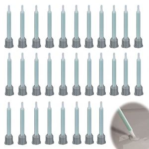 XCSJ 30 Pcs Buses De Mélange Époxy Pour Pistolet à Colle Ab De 50 Ml - Rapport d'Application 1:1Tube De Mélange Ab Tube Mélange Statique Pour Mélange d'Agitation Réorganisation d'Écoulement Tuyau (HaoQing, neuf)
