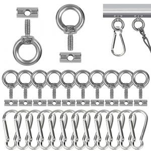 Adiwo arrêts de Rail d'auvent de, 12pcs 6mm 304 Crochets d'Auvent en Acier Inoxydable avec 12 Mousquetons, kit de Blocage d'extrémités pour Caravane, pour Caravane, Camping-Car, Tente de Camping (Yoowe, neuf)