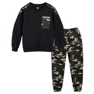 Ensemble de surv&ecirc;tement Camouflage pour Enfants 2 pi&egrave;ces T-Shirt &agrave; Manches Longues + Pantalon Camouflage, Taille 140 ,8-9 ans (LOLANTA, neuf)