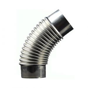 Tuyau de Fumée de Poêle Coudé à 45° - Ø 100-200 mm - Galvanisé - Adaptateur de Conduit de Cheminée Résistant à l'Chaleur (YongShengfa, neuf)