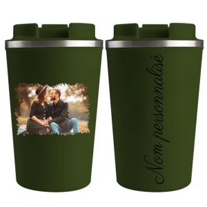 loongway Mug Isotherme Personnalisable Thermos 380ml Caf&eacute; Mug Isotherme Acier Inoxydable Cafe Gobelet Voyage &Eacute;tanche Convient comme cadeau pour les anniversaires et les f&ecirc;tes (EUGEN shop, neuf)