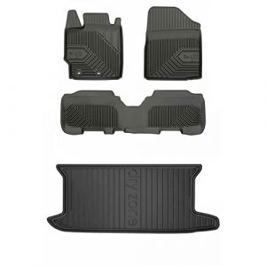 MOTOS Kit de Tapis de Voiture et de Tapis de Coffre en Caoutchouc pour Toyota Yaris II 2005-2011 Améliorez Votre Confort de Voyage avec Tapis antidérapant Voiture 3D- Tapis de Sol Voiture Tous Temps, (MOTOS EU, neuf)