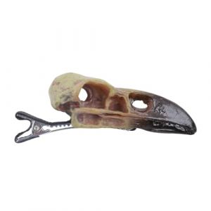 MAGICLULU Barrette Cheveux Crâne de Corbeau pour Halloween Pince à Cheveux Décorative pour Fête et Déguisement Accessoire Pratique et Fun pour Événements Spéciaux (Rianley, neuf)