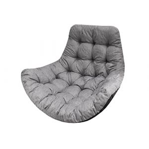 George Coussin de Jardin, Coussin Fauteuil Cocon, Coussin Fauteuil Suspendu, Coussin balancelle – Taille L, 120 x 100 cm – Gris (PillowPrim, neuf)