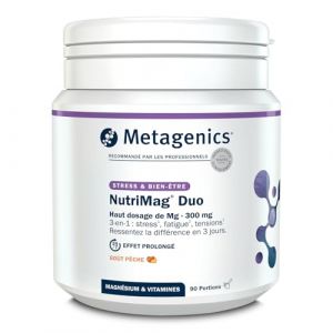 Metagenics NutriMag Duo - Magn&eacute;sium - Contribue &agrave; la R&eacute;duction de la Fatigue et au Fonctionnement Normal des Muscles et du Syst&egrave;me Nerveux - Poudre, 90 Jours (Metagenics EMEA, neuf)