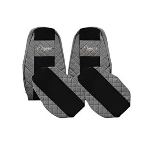 F-CORE Housses de Siege Camion compatibilité pour Volvo FM 4 FH 4 01.13-12.19 Gris (F-CORE, neuf)